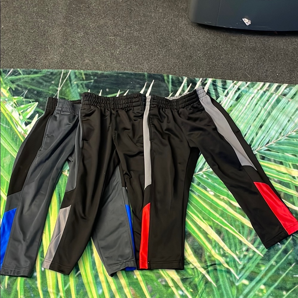 Athletic Works Kids Bottoms - Black with Red, Blue, and Gray Accents